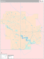 Regina Wall Map Premium Style 2025