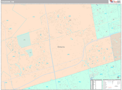 Vaughan Wall Map Premium Style 2024