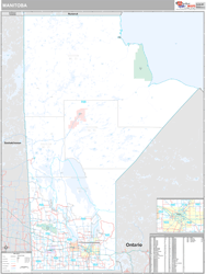 Manitoba Wall Map Premium Style 2025