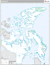 Nunavut Wall Map Premium Style 2025