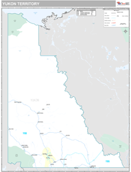 Yukon Territory Wall Map Premium Style 2024