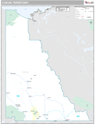 Yukon Territory Wall Map Premium Style 2025