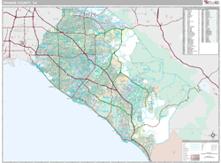 Orange, Ca Wall Map