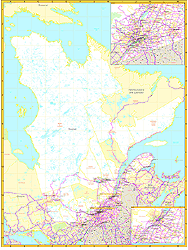 Quebec Wall Map