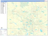 Akron Wall Map Zip Code