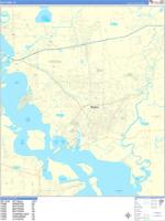 Baytown Wall Map Zip Code