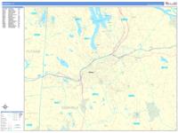 Danbury Wall Map Zip Code