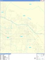 Indio Wall Map Zip Code