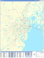 Mobile Wall Map Zip Code
