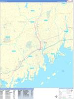 Norwalk Wall Map Zip Code
