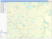 Orange Wall Map Zip Code