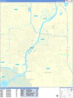 Saginaw Wall Map Zip Code