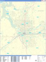 Spokane Wall Map Zip Code