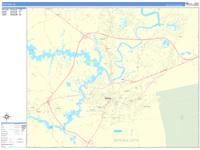 Suffolk Wall Map Zip Code