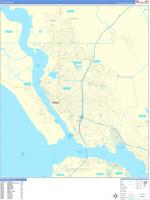 Vallejo Wall Map Zip Code