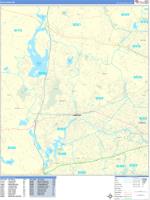 Waltham Wall Map Zip Code