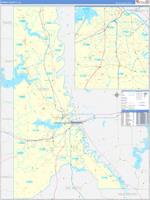 Caddo Parish (), La Carrier Route Wall Map