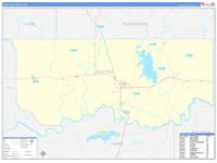 Choctaw, Ok Wall Map Zip Code