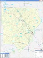 Cobb, Ga Wall Map Zip Code