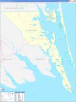 Currituck, Nc Carrier Route Wall Map