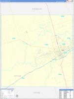 Ector, Tx Wall Map Zip Code