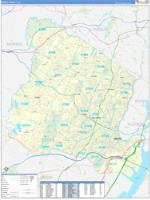Essex, Nj Wall Map Zip Code