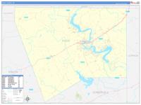 Hood, Tx Carrier Route Wall Map