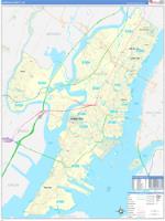 Hudson, Nj Carrier Route Wall Map