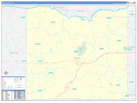 Iowa, Wi Wall Map Zip Code