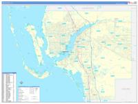 Lee, Fl Wall Map Zip Code