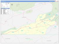 Lee, Va Wall Map Zip Code