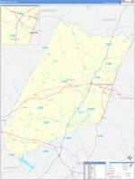 Nash, Nc Wall Map Zip Code