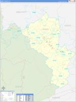 Perry, Ky Wall Map Zip Code