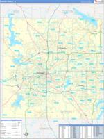 Tarrant, Tx Carrier Route Wall Map