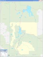 Teton, Wy Wall Map Zip Code