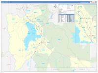 Utah, Ut Wall Map Zip Code