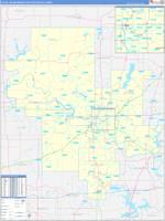 Tulsa Metro Area Wall Map