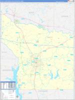 Tyler Metro Area Wall Map Zip Code