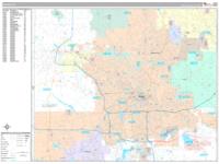 Akron Wall Map Zip Code