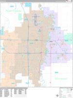 Fargo Wall Map Zip Code