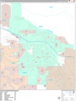 Indio Wall Map Zip Code