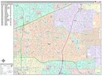 Plano Wall Map Zip Code