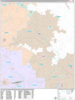 Vista Wall Map Zip Code