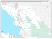 San Luis Obispo, Ca Carrier Route Wall Map