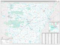Arkansas Wall Map Zip Code