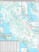 California Wall Map Zip Code