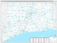 Connecticut Wall Map Zip Code