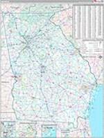 Georgia Wall Map Zip Code