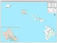 Hawaii Wall Map Zip Code