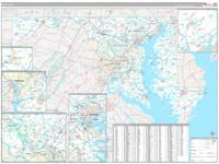 Maryland Wall Map Zip Code
